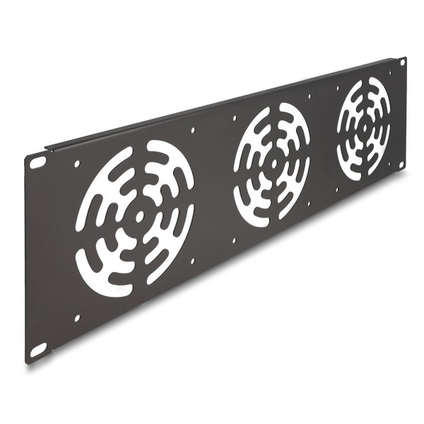 DELOCK κάλυμμα για 3x 120mm ανεμιστήρες 66747 για rack 19"/3U, μεταλλικό, μαύρο Καμπίνες - Rack