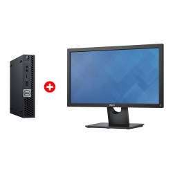 DELL PC OptiPlex 7060 Micro, Refurbished Grade A Repainted, i5-8500T, 8/128GB M.2, με οθόνη E2016H GB, με βάση Refurbished PC
