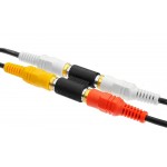 POWERTECH αντάπτορας 2x RCA θηλυκό σε θηλυκό CAB-R022, μαύρος Ήχος