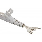 GOOBAY δεματικό καλωδίων 51922, πλαστικό, Φ20mm, 2.5m, γκρι Τακτοποίηση Καλωδίων