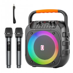 JYX φορητό ηχείο T26-T με 2x μικρόφωνα, 20W, 4000mah, LED, μαύρο Ηχεία
