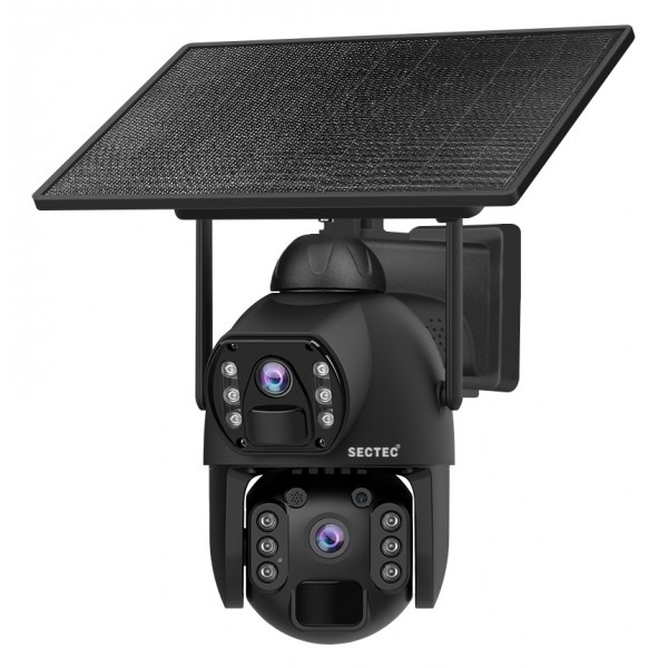SECTEC smart ηλιακή κάμερα ST-536-6MAOV-4G-EU, dual lens, 3MP, 4G, SD, PTZ, IP66 Smart Κάμερες