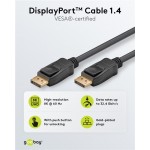 GOOBAY καλώδιο DisplayPort 74777, VESA Certified, 8K/60Hz, 32.4 Gbps, 1m, μαύρο Εικόνα