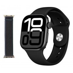 INTIME smartwatch A10 Pro με 2x λουράκια, heart rate, 2.04" AMOLED, IP65, μαύρο Smartwatches