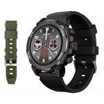 INTIME smartwatch G6 με 2x λουράκια, heart rate, 1.43" AMOLED, GPS, 5ATM/IP69, titanium black Smartwatches