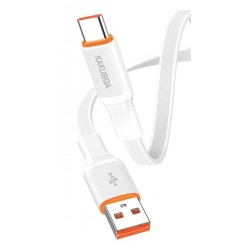 KAKUSIGA καλώδιο USB-C σε USB KSC-999, 5A, 480Mbps, flat, 1m, λευκό USB-C (Type-C)