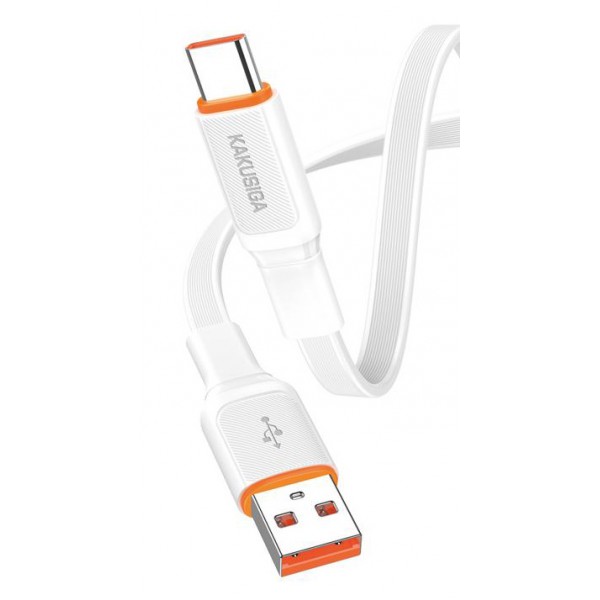 KAKUSIGA καλώδιο USB-C σε USB KSC-999, 5A, 480Mbps, flat, 1m, λευκό USB-C (Type-C)