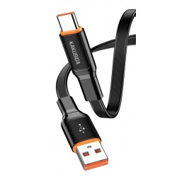 KAKUSIGA καλώδιο USB-C σε USB KSC-999, 5A, 480Mbps, flat, 1m, μαύρο USB-C (Type-C)