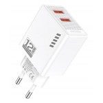 KAKUSIGA φορτιστής τοίχου KSC-1237, 2x USB, 12W, λευκός Φορτιστές Κινητών