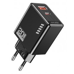 KAKUSIGA φορτιστής τοίχου KSC-1239, USB & USB-C, 20W, μαύρος Φορτιστές Κινητών