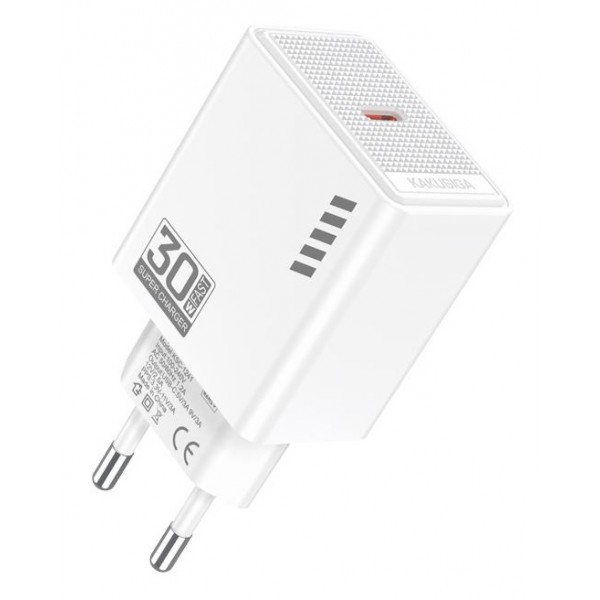 KAKUSIGA φορτιστής τοίχου KSC-1241, USB-C, 30W, λευκός Φορτιστές Κινητών