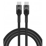 POWERTECH καλώδιο USB-C σε USB-C PTR-0168, PD 60W, copper, 1.5m, μαύρο USB-C (Type-C)