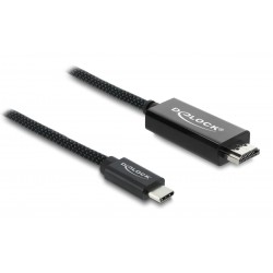 DELOCK καλώδιο USB-C σε HDMI 81704, 4K/60Hz, 2m, μαύρο USB-C (Type-C)