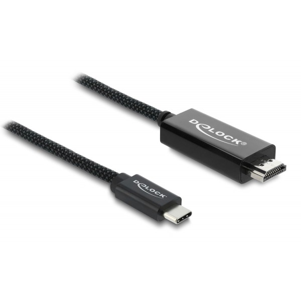 DELOCK καλώδιο USB-C σε HDMI 81704, 4K/60Hz, 2m, μαύρο USB-C (Type-C)