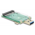 DELOCK αντάπτορας USB σε mSATA 62681, 5Gbps Θήκες & Trays Σκληρών Δίσκων
