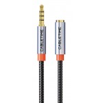 CABLETIME καλώδιο προέκτασης ήχου 3.5mm CT-AE35M, gold plated, 2m, μαύρο Ήχος