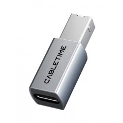 CABLETIME αντάπτορας USB-C σε USB Type B CT-CFBM2-AG, 480Mbps, γκρι USB-C (Type-C)