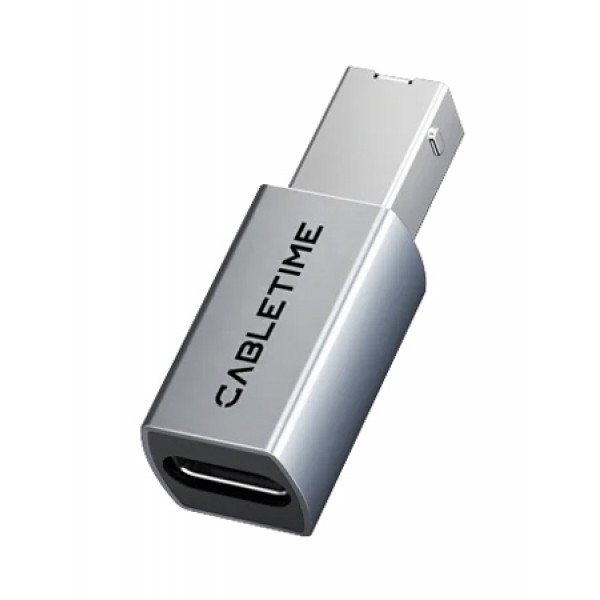 CABLETIME αντάπτορας USB-C σε USB Type B CT-CFBM2-AG, 480Mbps, γκρι USB-C (Type-C)