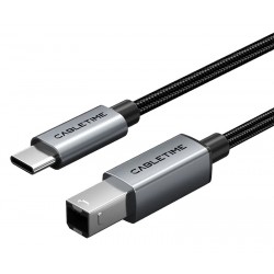 CABLETIME καλώδιο USB-C σε USB Type B CT-CMBM1, 480Mbps, 1m, μαύρο USB-C (Type-C)