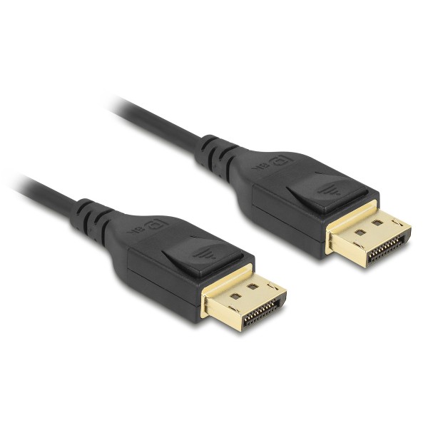 DELOCK καλώδιο DisplayPort 85660, certified, 8K/60Hz, 32.4 Gbps, 2m, μαύρο Εικόνα