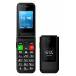 POWERTECH Κινητό Τηλέφωνο Sentry Dual II, 2 οθόνες, SOS Call, μαύρο Κινητά Τηλέφωνα