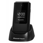 POWERTECH Κινητό Τηλέφωνο Sentry Dual II, 2 οθόνες, SOS Call, μαύρο Κινητά Τηλέφωνα