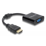 DELOCK αντάπτορας HDMI σε VGA 61077, 1080p, μαύρος Εικόνα