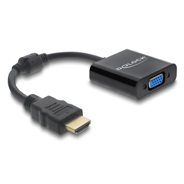 DELOCK αντάπτορας HDMI σε VGA 61077, 1080p, μαύρος Εικόνα