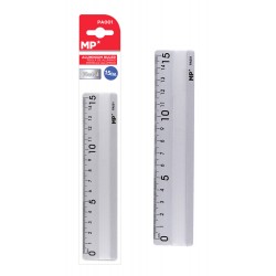 MP μεταλλικός χάρακας PA001, 15cm, ασημί Γραφική Ύλη