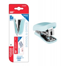 MP mini συρραπτικό PA636P με ανταλλακτικά, 24/6 - 26/6, 10 φύλλα, γαλάζιο Γραφική Ύλη