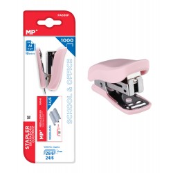 MP mini συρραπτικό PA636P με ανταλλακτικά, 24/6 - 26/6, 10 φύλλα, ροζ Γραφική Ύλη