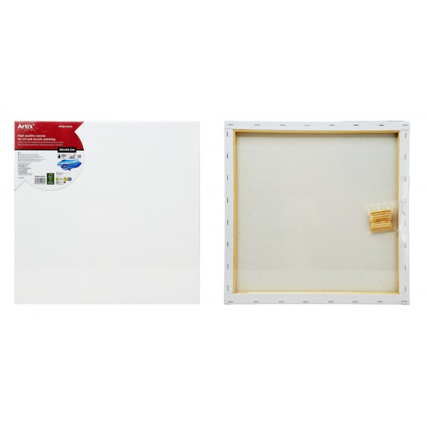 ARTIX PAINTS καμβάς τελάρο ζωγραφικής PP98-4040, 40x40cm, 280gr/m², λευκός Γραφική Ύλη