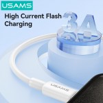 USAMS καλώδιο USB-C σε USB SJ761, 3A 18W, 480Mbps, 1m, λευκό USB-C (Type-C)
