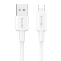 USAMS καλώδιο Lightning σε USB SJ762, 2.4A 12W, 480Mbps, 1m, λευκό USB-C (Type-C)