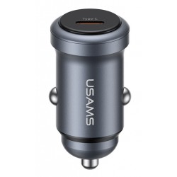 USAMS φορτιστής αυτοκινήτου CC321, USB-C, 30W, γκρι Φορτιστές Κινητών