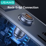 USAMS φορτιστής αυτοκινήτου CC322, USB & USB-C, 30W, γκρι Φορτιστές Κινητών