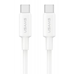 USAMS καλώδιο USB-C SJ763, 60W, 480Mbps, 1m, λευκό USB-C (Type-C)