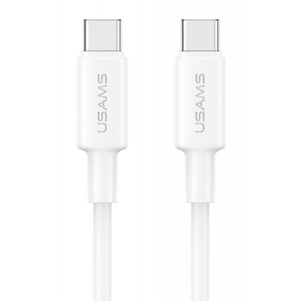 USAMS καλώδιο USB-C SJ763, 60W, 480Mbps, 1m, λευκό USB-C (Type-C)