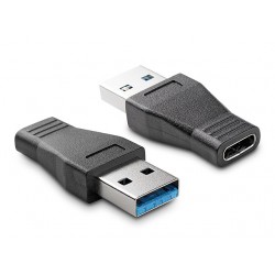 POWERTECH αντάπτορας USB 3.0 σε USB-C θηλυκό CAB-U097, μαύρος USB-C (Type-C)