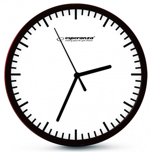 ESPERANZA Ρολόι τοίχου Budapest EHC010W, 20cm, λευκό Είδη Σπιτιού