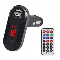 Car FM Transmitter T26 με LCD οθόνη, USB, SD, μαύρο Αξεσουάρ Αυτοκινήτου