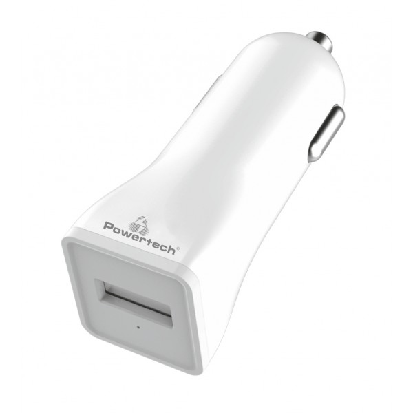 POWERTECH Φορτιστής Αυτοκινήτου PT-762, 1x USB, 1A, λευκός Φορτιστές Κινητών