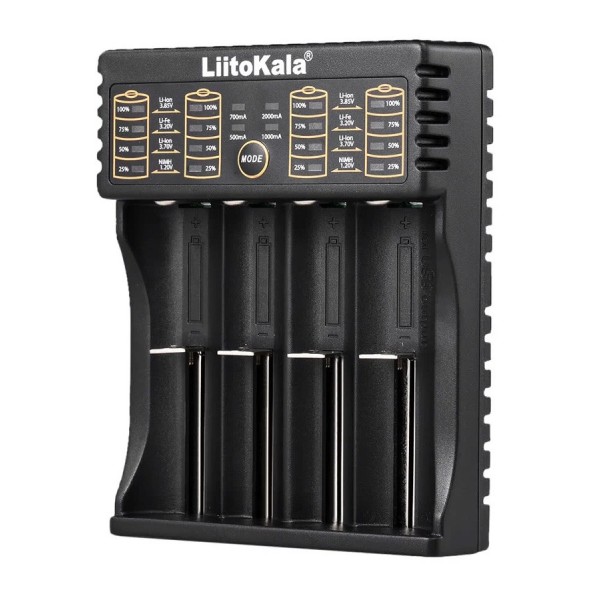 LIITOKALA φορτιστής LII-402 για μπαταρίες NiMH/CD, Li-Ion, IMR, 4 slots Φορτιστές Μπαταριών