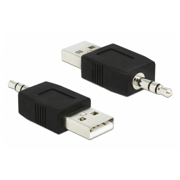 DELOCK Αντάπτορας USB 2.0 σε Stereo Jack 3.5mm 66069, μαύρο Ήχος