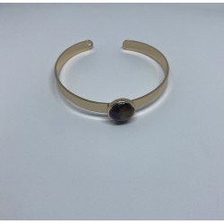 Βραχιόλι ατσάλινο με ημιπολύτιμο λίθο μάτι τίγρη - 06001289 Βραχιόλια