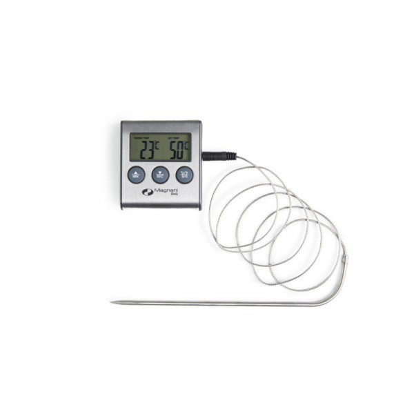 Ψηφιακό Θερμόμετρο Μαγειρικής με Χρονόμετρο -50 / +300 ° C Magnani 8720195385554 Θερμόμετρα Κουζίνας