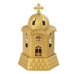 ΚΑΝΤΗΛΙ  ΕΚΚΛΗΣΙΑ ΜΕΤΑΛΛΙΚΟ 18x10cm Homie 32482 Είδη Θυμιάματος - Αφιέρωσης