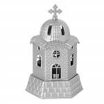 ΚΑΝΤΗΛΙ  ΕΚΚΛΗΣΙΑ ΜΕΤΑΛΛΙΚΟ 18x10cm Homie 32482 Είδη Θυμιάματος - Αφιέρωσης