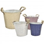 Γλαστράκι-Κασπώ Μεταλλικό με Κλαδιά ø18x17cm Homie 423085 Είδη Κήπου