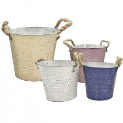 Γλαστράκι-Κασπώ Μεταλλικό με Κλαδιά ø18x17cm Homie 423085 Είδη Κήπου